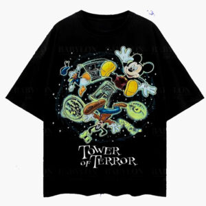 Oversized Mickey And Friends Tower Of Terror Shirt