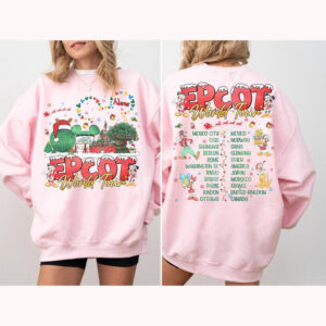 Personalized Epcot World Tour Christmas Mickey And Friends Comfort Colors Tee Personalized Epcot World Tour Christmas Mickey And Friends Comfort Colors Tee