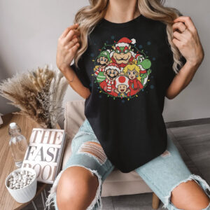Super Mario Group Christmas Lights Shirt