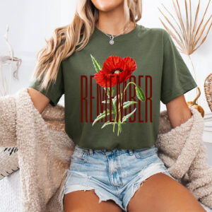 remembrance day poppy, Tribute to Fallen Heroes Comfort Colors T shirt 2