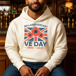 VE Day 80th Anniversary Poppy Day T-shirt