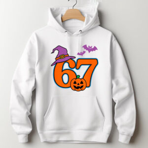 Halloween Number 67 Bats Pumpkin Witch Hat T-shirt Halloween Number 67 Bats Pumpkin Witch Hat T-shirt