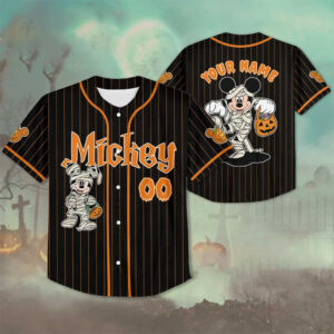 Custom Halloween Mickey Mouse Spooky Disney Baseball Jersey Custom Halloween Mickey Mouse Spooky Disney Baseball Jersey