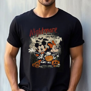 Mickey Minnie Halloween Nightmare On Main Street T-shirt Mickey Minnie Halloween Nightmare On Main Street T-shirt