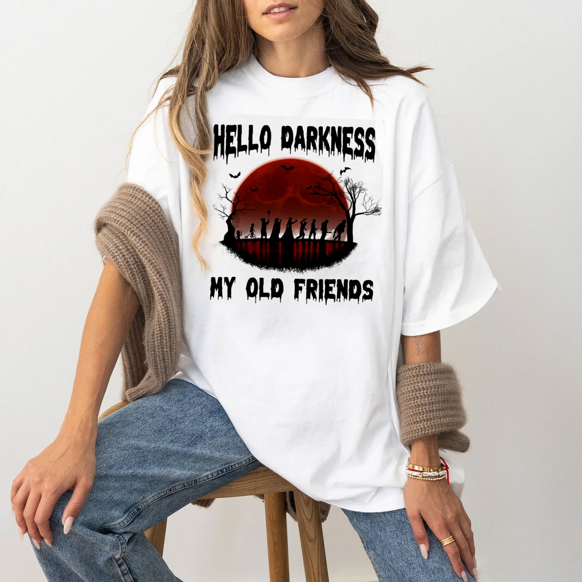 Hello Darkness My Old Friends Halloween Night Shirt Hello Darkness My Old Friends Halloween Night Shirt