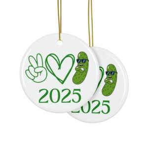 Peace Love Pickles Ceramic Ornament Peace Love Pickles Ceramic Ornament