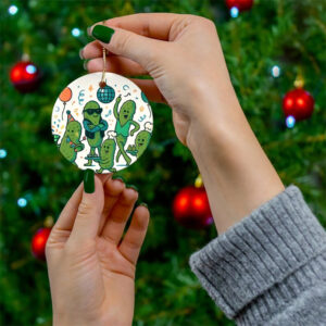 Pickle Party Christmas, Funny Dancing Pickles Ornament Pickle Party Christmas, Funny Dancing Pickles Ornament