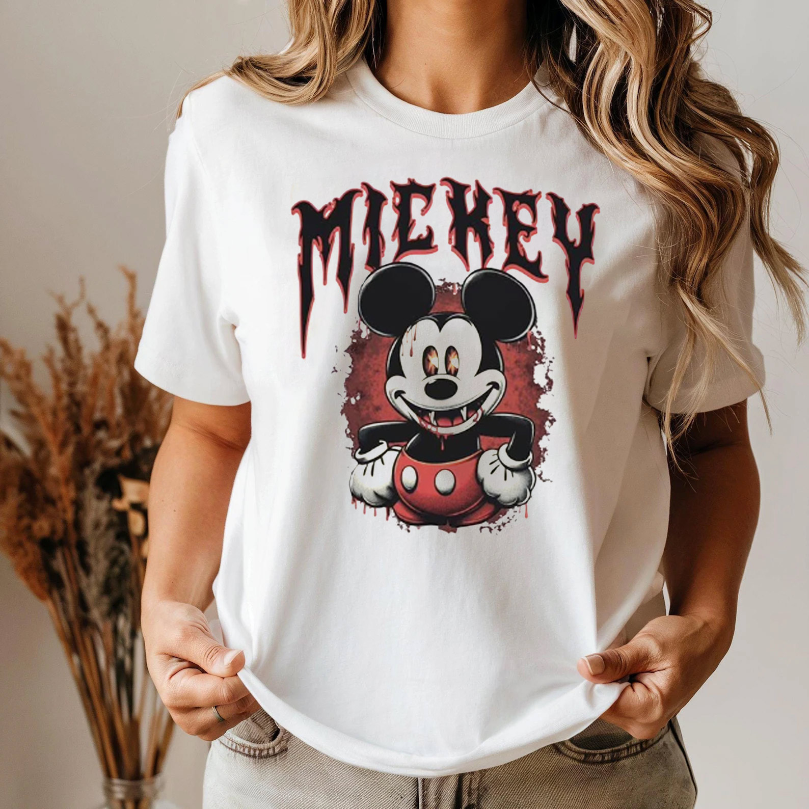 Metal Mickey Mouse Skeleton Vampire T-Shirt Metal Mickey Mouse Skeleton Vampire T-Shirt
