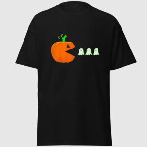 Ghost Eating Pumpkin Cool Spooky Halloween T shirt 3