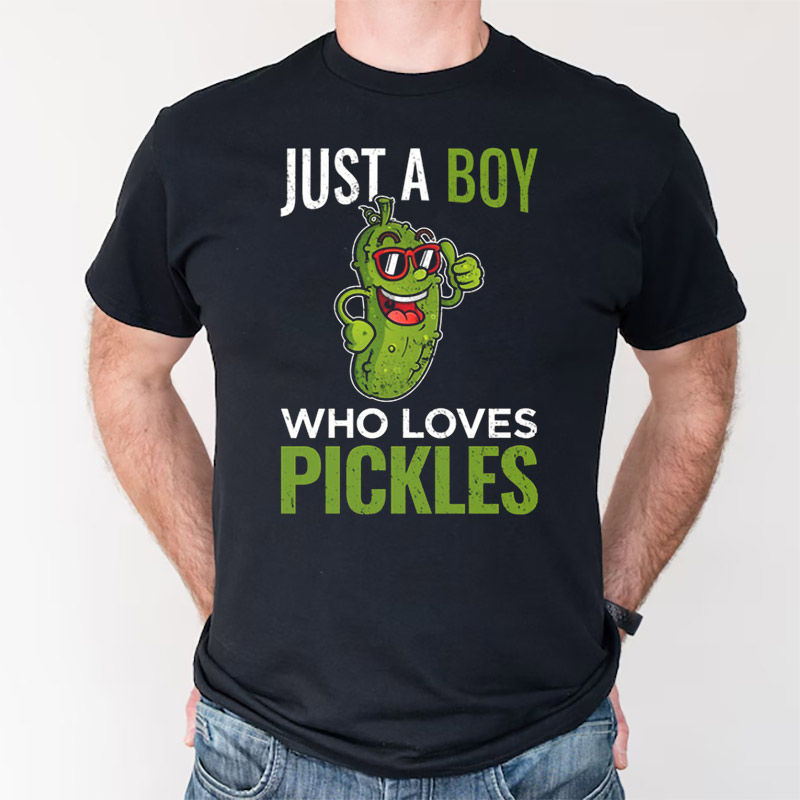 Just A Boy Who Loves Pickles Christmas Costume Shirt Just A Boy Who Loves Pickles Christmas Costume Shirt