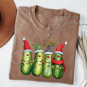 Pickle Lovers Happy Xmas Comfort Colors Tee Pickle Lovers Happy Xmas Comfort Colors Tee
