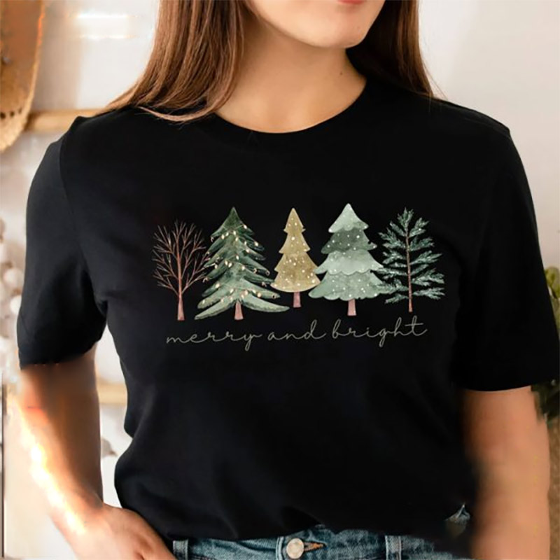 Merry And Bright Trees Christmas Holiday Winter Shirt Merry And Bright Trees Christmas Holiday Winter Shirt