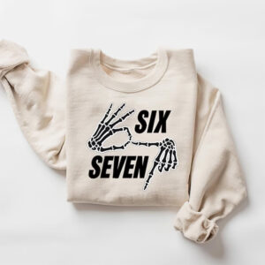 Funny Skeleton Hands Six Seven Comfort Colors Tee 2