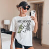 Six Seven Meme Funny Witch Skeleton Hands Halloween T-shirt