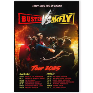 Busted Vs McFly 2025 Tour Poster