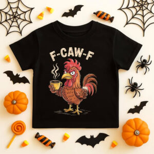Funny Chicken F-CAW-F Coffee, Rooster Humor Meme Tee Funny Chicken F-CAW-F Coffee, Rooster Humor Meme Tee