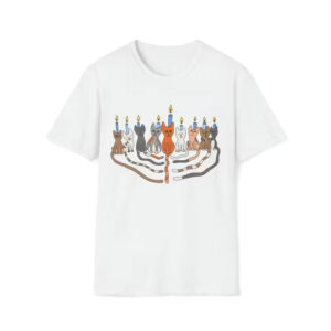 Funny Hanukkah Cat Menorah Hanukkah Shirt Funny Hanukkah Cat Menorah Hanukkah Shirt
