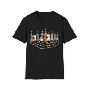 Funny Hanukkah Cat Menorah Hanukkah Shirt 1