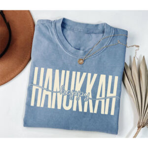 Happy Hanukkah Star of David Comfort Colors Tee 3
