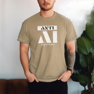 Anti AI Keep It Human Comfort Colors Tee 1