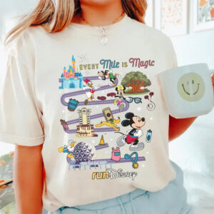 Run Disney Every Mile Is Magic, Running Race Day Comfort Colors Tee