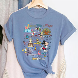 Run Disney Every Mile Is Magic, Running Race Day Comfort Colors Tee 1
