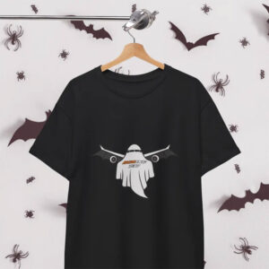 Spooky Ghost Booing 737 Halloween Pilot Shirt