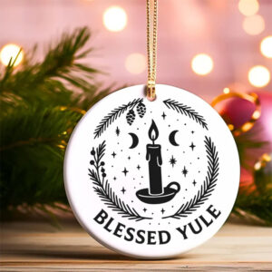 Blessed Yule Happy Winter Solstice Ornament
