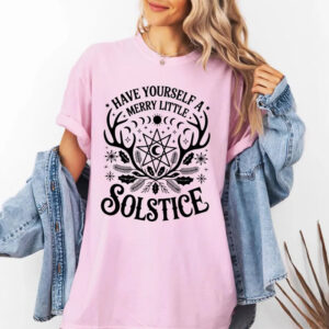 Have Yourself A Merry Little Solstice Witchy Yule Comfort Colors Tee