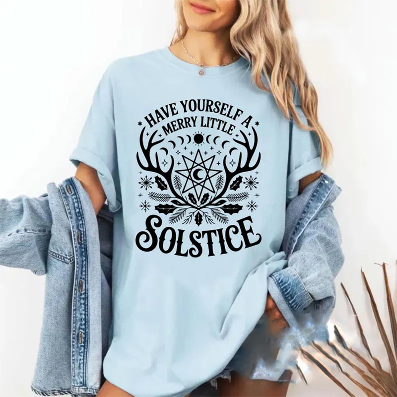 Have Yourself A Merry Little Solstice Witchy Yule Comfort Colors Tee Have Yourself A Merry Little Solstice Witchy Yule Comfort Colors Tee