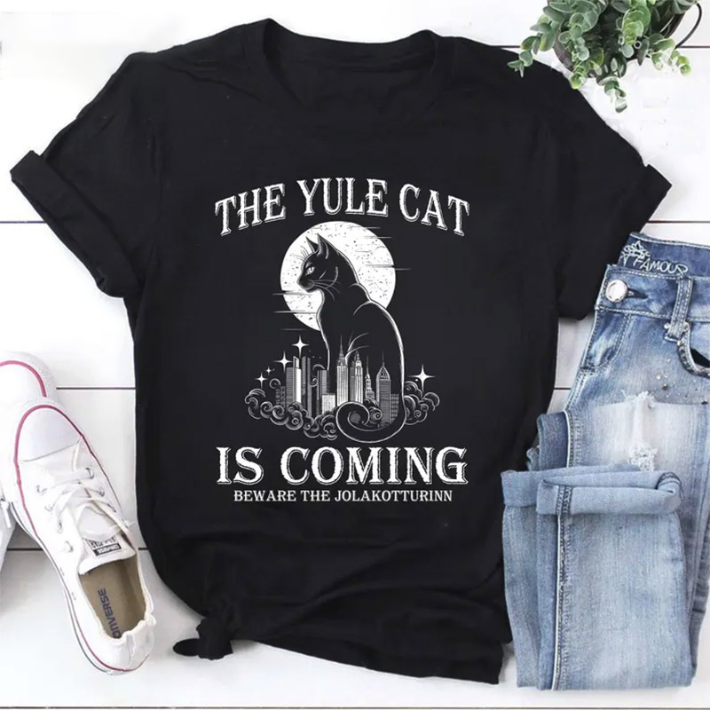 The Yule Cat Is Coming Beware The Jolakotturinn, Holiday Solstice Shirt The Yule Cat Is Coming Beware The Jolakotturinn, Holiday Solstice Shirt