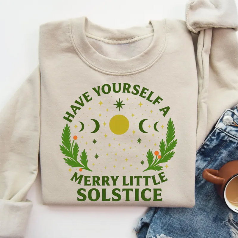 Winter Solstice, Have Yourself A Merry Little Solstice Comfort Colors Tee Winter Solstice, Have Yourself A Merry Little Solstice Comfort Colors Tee