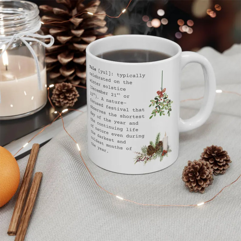 Yule Celebration Winter Solstice Mug Yule Celebration Winter Solstice Mug