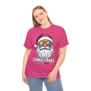 Christmas On The Beach, Santa Claus Face Comfort Colors Tee