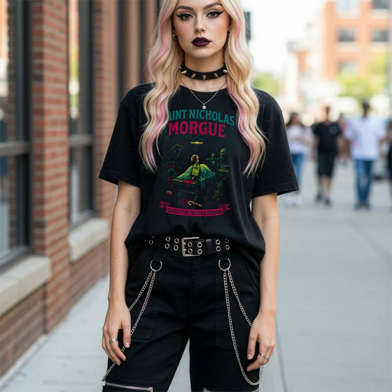 Saint Nicholas Morgue Christmas Tee Saint Nicholas Morgue Christmas Tee