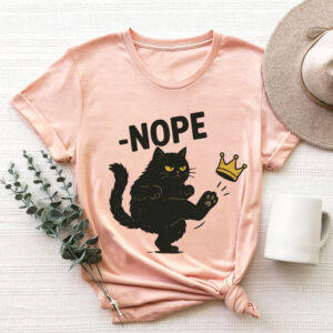 No Kings in America Black Cat Political Meme Comfort Colors Tee 1