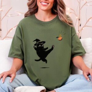No Kings in America Protest Black Cat Comfort Colors Tee