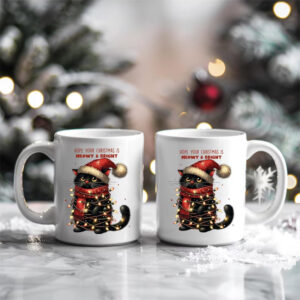 Cute Cat Christmas, Meowy And Bright Mug 1