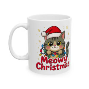 Meowy Christmas Cat Mug Meowy Christmas Cat Mug