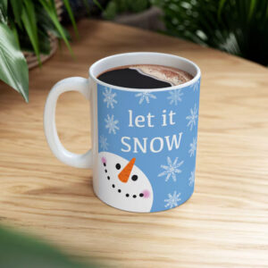 Let It Snow, Snowflake Cute Mug 2