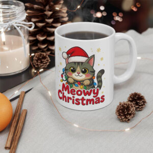 Meowy Christmas Cat Mug 1