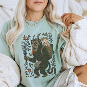 Spooky Christmas Gruss Vom Krampus Comfort Color Tee 2 PersonalizedShirts.net
