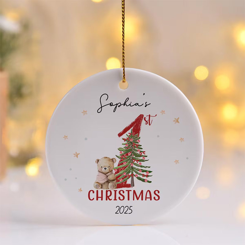Custom Baby 1st Christmas Decoration Ornament No. 1 Custom Baby 1st Christmas Decoration Ornament No. 1