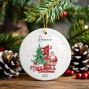 Custom Baby 1st Christmas Decoration Ornament No. 2 PersonalizedShirts.net