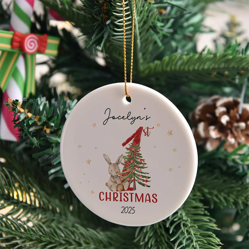 Custom Baby 1st Christmas Decoration Ornament No. 3 Custom Baby 1st Christmas Decoration Ornament No. 3