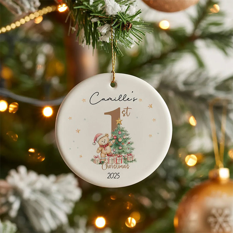 Custom Baby 1st Christmas Decoration Ornament No. 4 Custom Baby 1st Christmas Decoration Ornament No. 4