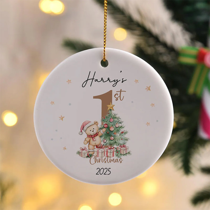 Custom Baby 1st Christmas Decoration Ornament No. 4 Custom Baby 1st Christmas Decoration Ornament No. 4