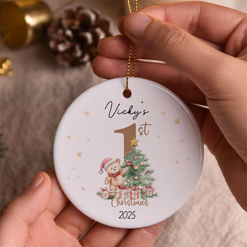 Custom Baby 1st Christmas Decoration Ornament No. 4 Custom Baby 1st Christmas Decoration Ornament No. 4