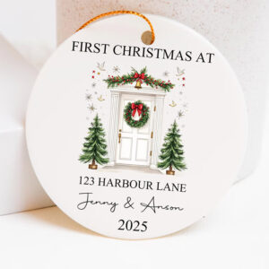 Custom Family First Christmas 2025 Tree Ornament 1 PersonalizedShirts.net