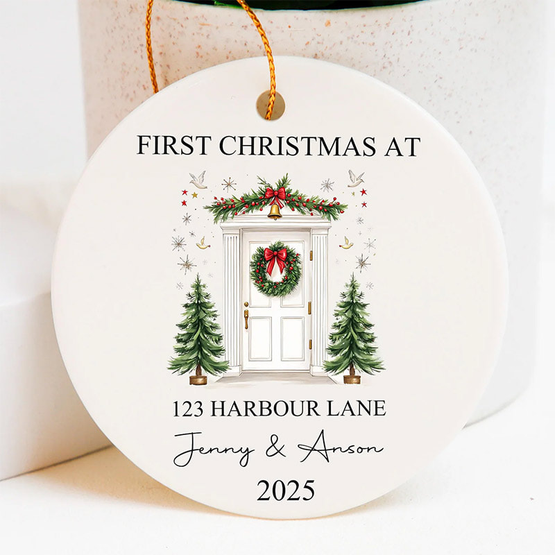 Custom Family First Christmas 2025 Tree Ornament Custom Family First Christmas 2025 Tree Ornament